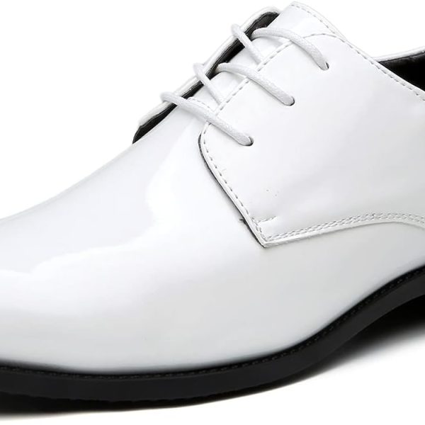 men Pointed-Toe Tuxedo Dress Shoes Casual Slip-on Loafer