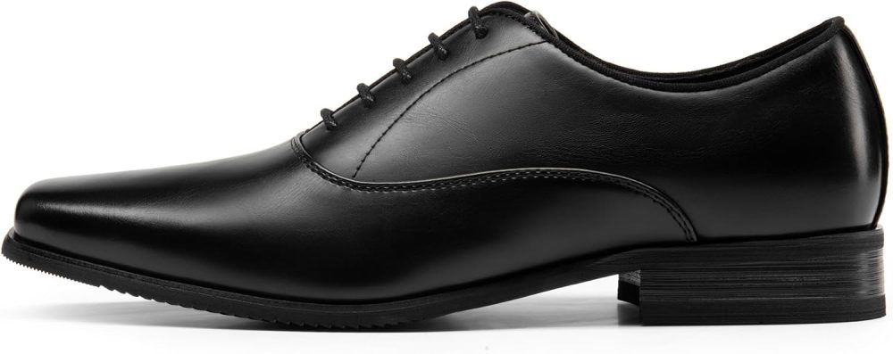 men Dress Shoes Bussiness Formal Oxfords  Lace Up Soft Plain-Toe - Image 2
