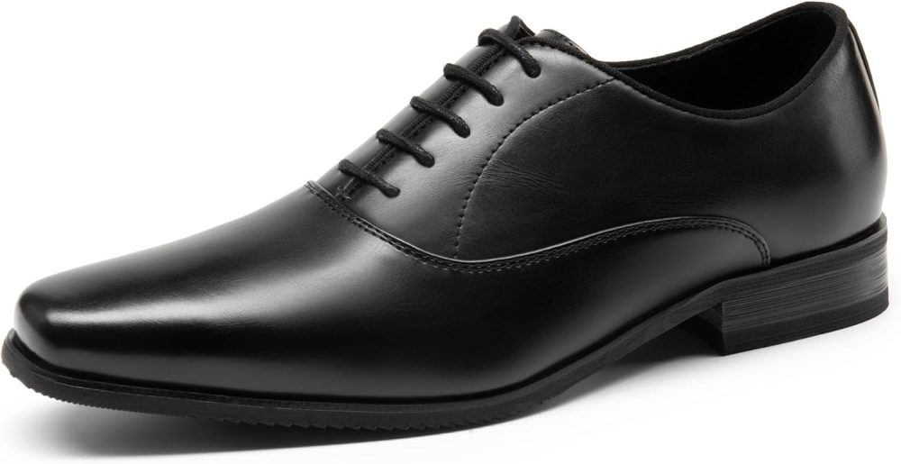 men Dress Shoes Bussiness Formal Oxfords  Lace Up Soft Plain-Toe