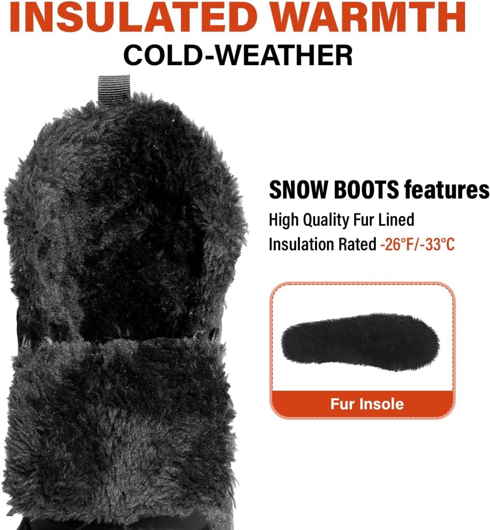 Mens Winter Barefoot Boots Insulated Warm 丨 Fur Lined Minimalist Snow Shoes 丨 Wide Toe Box + Drop Zero Sole - Image 2