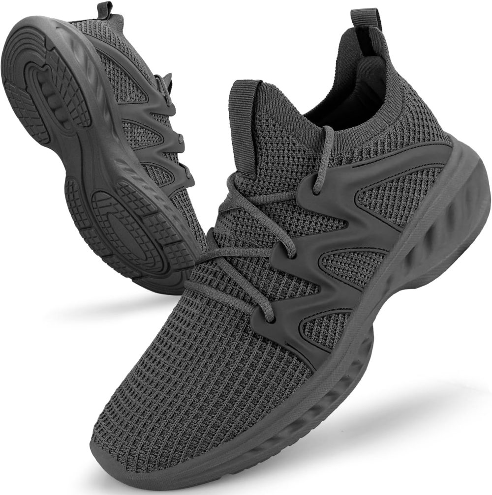 Men's Slip on Walking Shoes Lightweight Breathable Non Slip Running Shoes Athletic Gym Tennis Shoes Sneakers for Men - Image 2