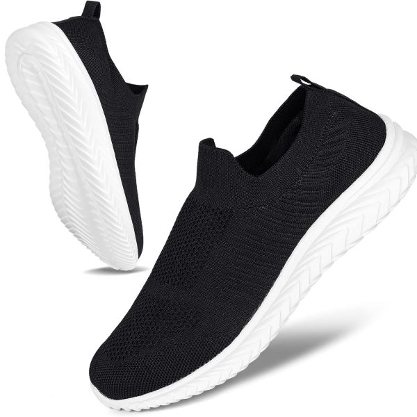 Mens Shoes Walking Shoes for Men Mens Slip On Shoes Sneakers for Men, Casual Athletic Running, Lightweight Breathable Mesh Knit